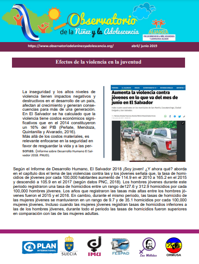 Read more about the article Informativo del Observatorio de los derechos de la niñez.  abril-junio. No.2- 2019