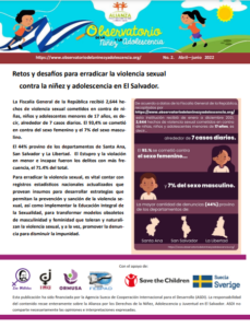 Read more about the article Observatorio de la Niñez y Adolescencia. No. 2 abril – junio 2022