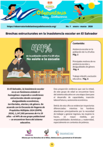 Read more about the article Observatorio de la Niñez No.1 Enero – Marzo – 2026