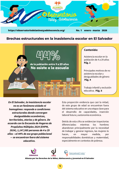 Observatorio de la Niñez No.1 Enero – Marzo – 2026