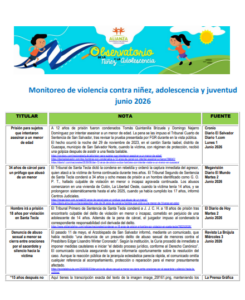 Read more about the article Monitoreo de violencia contra niñez, adolescencia Junio 2026